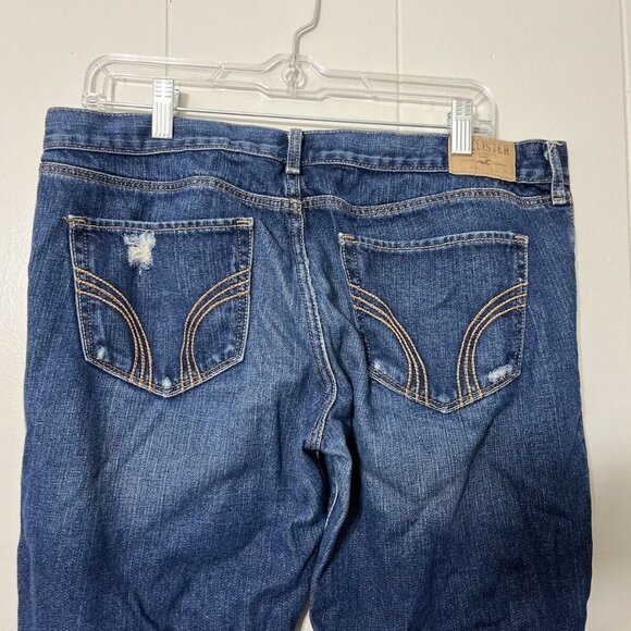Hollister Womens Straight Leg Distressed Jeans Size 11R - Picture 5 of 6